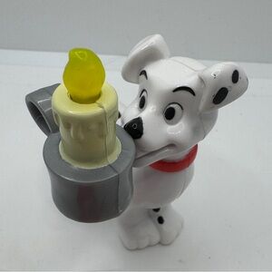 2000 McDonalds Happy‎ Meal Toy 101 102 Dalmatians Puppy Holding Candle Disney